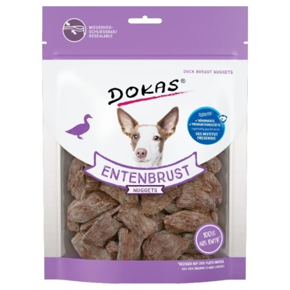 DOKAS Liofilizowane Nuggetsy z piersi kaczki dla psa 110g