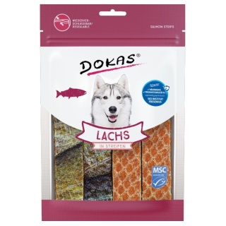 DOKAS - Miękkie PASKI dla psa ŁOSOŚ 100g