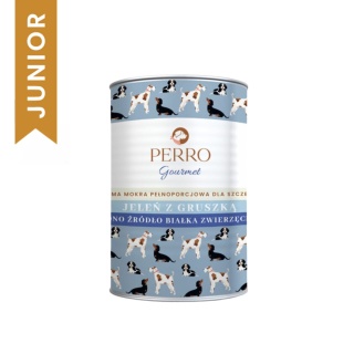 PERRO Karma mokra Gourmet JUNIOR Jeleń z gruszką 400g