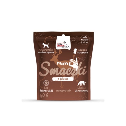 SYTA MICHA MINI SMACZKI DLA PSA Z JELENIA 60G