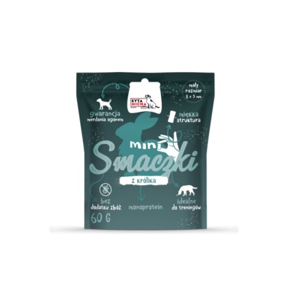 SYTA MICHA MINI SMACZKI DLA PSA Z KRÓLIKIEM 60G