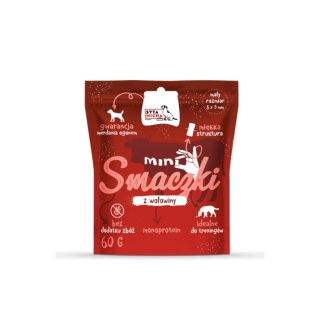 SYTA MICHA MINI SMACZKI DLA PSA Z WOŁOWINĄ 60G