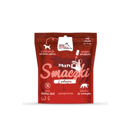 SYTA MICHA MINI SMACZKI DLA PSA Z WOŁOWINĄ 60G
