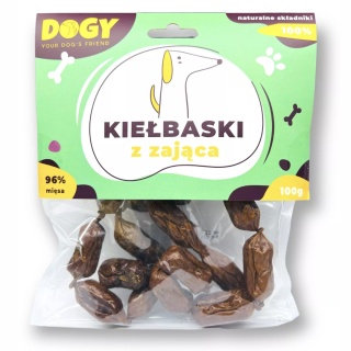 DOGY - KIEŁBASKI Z ZAJĄCA DLA PSA 100g