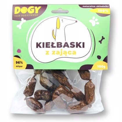 DOGY - KIEŁBASKI Z ZAJĄCA DLA PSA 100g