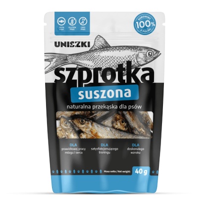 UNISZKI Szprotka suszona dla psa 40g
