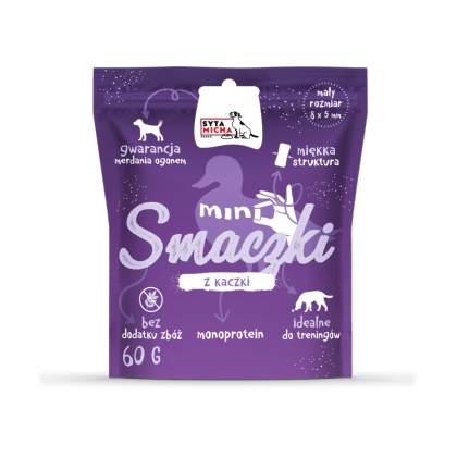 SYTA MICHA MINI SMACZKI DLA PSA Z KACZKI 60G