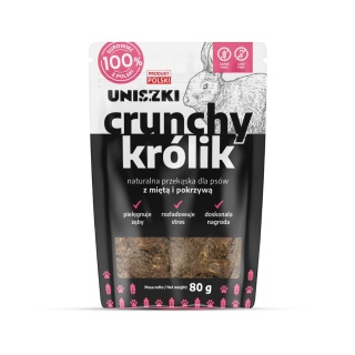 UNISZKI CRUNCHY KRÓLIK – MIĘTA POKRZYWA 80G