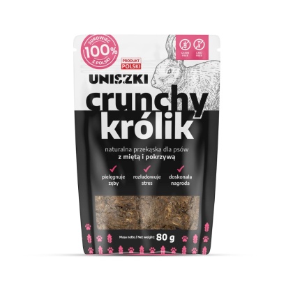 UNISZKI CRUNCHY KRÓLIK – MIĘTA POKRZYWA 80G
