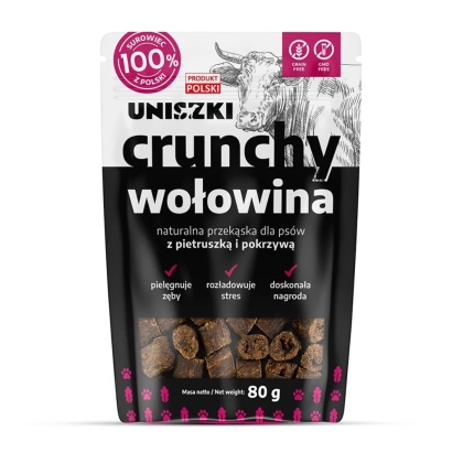 UNISZKI CRUNCHY WOŁOWINA - PIETRUSZKA POKRZYWA 80G