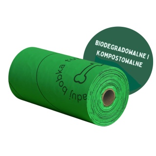 Woreczki na psie odchody green paw - biodegradowlane i kompostowalne 1 rolka