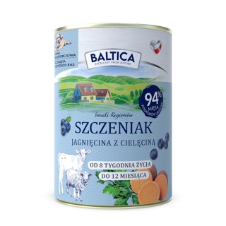 Baltica - Karma mokra dla szczeniąt Jagnięcina z cielęciną 400g