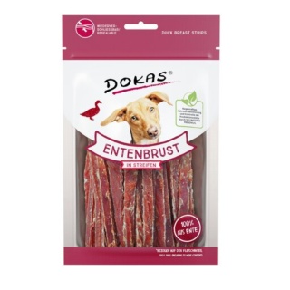 DOKAS - Paseczki z piersi kaczki dla psa 70g