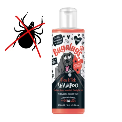 Bugalugs - szampon ochronny na pchły i kleszcze dla psa 250ml