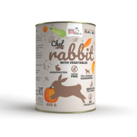Syta Micha Mokra karma dla psa Królik z warzywami 400g Syta Micha Mokra karma dla psa Królik z warzywami 400g