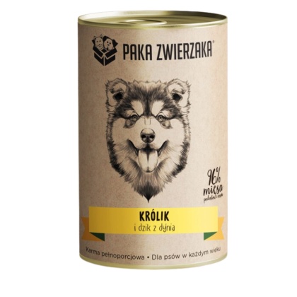 PAKA ZWIERZAKA KARMA MOKRA KRÓLIK I DZIK Z DYNIĄ (400G)