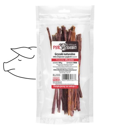 Psie Smaki - Suszone Jelita Wieprzowe 100g