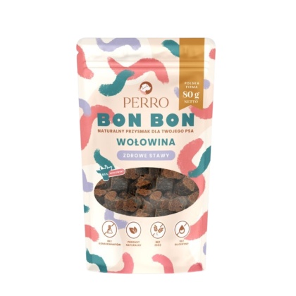 Perro BON BON Wołowina Zdrowe Stawy – funkcyjne przysmaki dla psa 80g