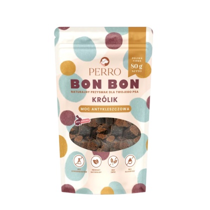 Perro BON BON Królik Odporność – funkcyjne przysmaki dla psa 80g