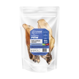 Meat Stuff - Ucho wołowe naturany gryzak dla psa - 3szt.