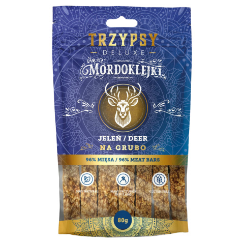 TRZYPSY MORDOKLEJKI NA GRUBO Z JELENIA 80G TRZYPSY MORDOKLEJKI NA GRUBO Z JELENIA 80G