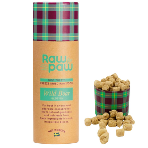 Raw For Paw - Liofilizowane przysmaki z mięsem dzika dla psa w tubie Raw For Paw - Liofilizowane przysmaki z mięsem dzika dla psa w tubie