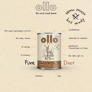 Ollo – karma mokra dla psa z jeleniem 400g