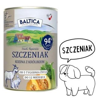 Baltica - Karma mokra dla szczeniąt Kozina z królikiem 400g