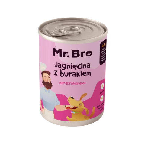 Mr. Bro Jagnięcina z Burakiem karma mokra dla psa 400g