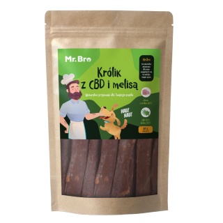 Mr. Bro - Paseczki Królik z CBD i Melisą 80g