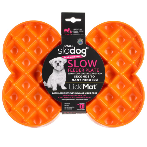 LickiMat Slodog Small - miska spowalniająca jedzenie, tacka do lizania dla psa, mała - Pomarańczowa LickiMat Slodog Small - miska spowalniająca jedzenie, tacka do lizania dla psa, mała - Pomarańczowa