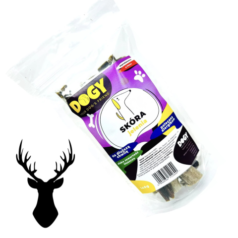 DOGY - Naturalny gryzak Skóra Jelenia dla psa 140g