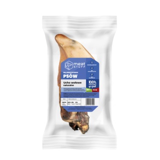 Meat Stuff - Ucho wołowe naturany gryzak dla psa 1 szt.