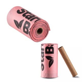 StarchBag - BIO woreczki na odchody 1 rolka - Różowe