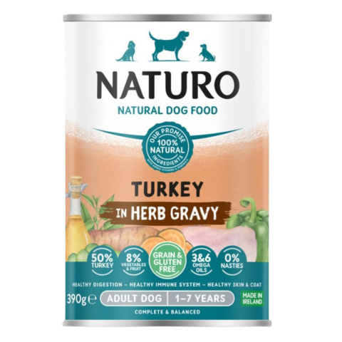 NATURO - Kawałki Indyka w Sosie Ziołowym 390g NATURO - Kawałki Indyka w Sosie Ziołowym 390g