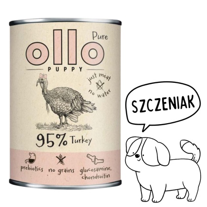Ollo – karma mokra dla szczeniąt z indykiem 400g