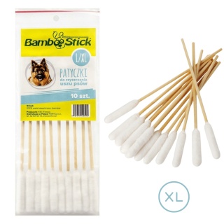 BambooStick - patyczki bambusowe do czyszczenia uszu psa L/XL