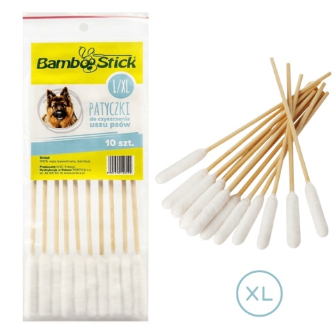 BambooStick L/XL – bambusowe patyczki do czyszczenia uszu dużych psów