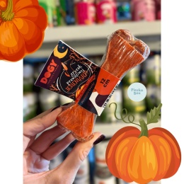 DOGY jesienna kostka gryzak ze skórą wołową i dynią 12 cm – naturalny, smakowity przysmak dla psa pieskobox