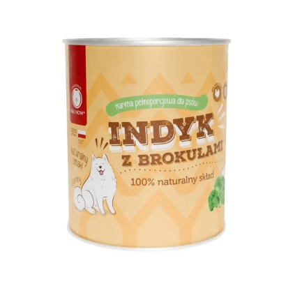 Hau Now - Indyk z brokułami karma mokra dla psa 400g