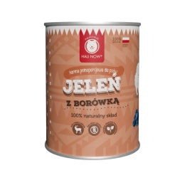 Hau Now karma mokra Jeleń z borówką 400g dla psa – naturalna, bezbożowa karma premium z mięsem z jelenia | PieskoBox