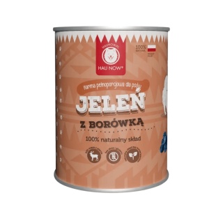 Hau Now – Jeleń z borówką karma mokra dla psa 400g