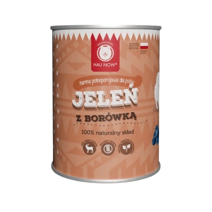 Hau Now – Jeleń z borówką karma mokra dla psa 400g