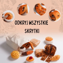 Interaktywna zabawka węchowa Nocciola w kształcie piekarni z pluszowymi bułeczkami i ciasteczkami dla psa