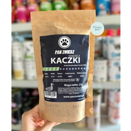 Pan Zwierz - Naturalne czipsy mięsne dla psa z kaczki 25g