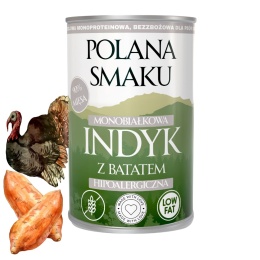 Polana Smaku - Indyk z batatem karma mokra dla psa 400g