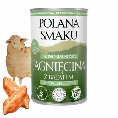 Polana Smaku - Jagnięcina z batatami karma mokra dla psa 400g