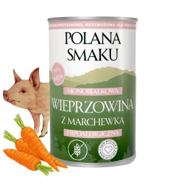 Polana Smaku - Wieprzowina z marchewką karma mokra dla psa 400g