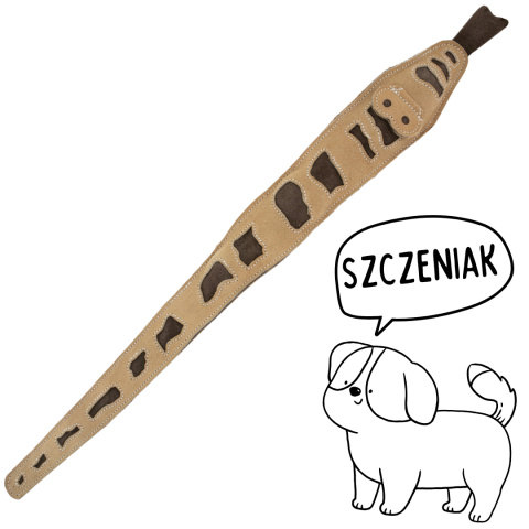 Skórzany wąż - naturalna długa zabawka dla psa 65cm Skórzany wąż - naturalna długa zabawka dla psa 65cm