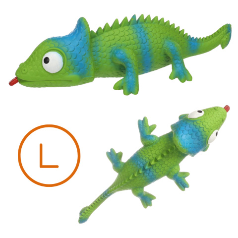 Flamingo - zielony Kameleon Zabawka dla psa